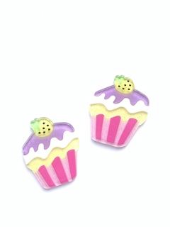APLIQUE CUPCAKE LILÁS ACRILÍCO - 2 UNIDADES - comprar online