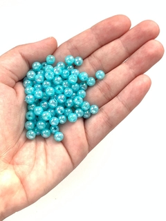 MIÇANGA BOLINHA IRISADA AZUL- 6MM - 20 GRAMAS