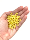 MIÇANGA BOLINHA IRISADA AMARELA - 6MM - 20 GRAMAS