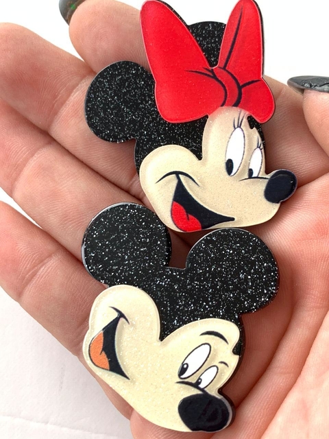 APLIQUE MINNIE E MICKEY - 1 PAR