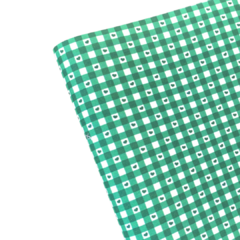 LONITA XADREZ CORAÇÃO SÃO JOÃO - VERDE BANDEIRA - 25X40CM - 1 FOLHA