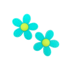APLIQUE FLOR YAMA VERDE EMBORRACHADO - 2 UNIDADES