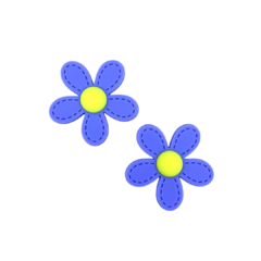 APLIQUE FLOR YAMA LILÁS EMBORRACHADO - 2 UNIDADES