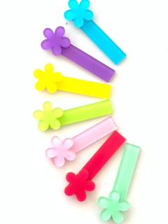 KIT CLIP ACRÍLICO VERDE ÁGUA - 4 PCS