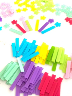 KIT CLIP ACRÍLICO VERDE ÁGUA - 4 PCS - loja online