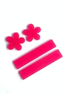 KIT CLIP ACRÍLICO PINK - 4 PCS