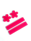 KIT CLIP ACRÍLICO PINK - 4 PCS
