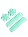 KIT CLIP ACRÍLICO VERDE ÁGUA - 4 PCS