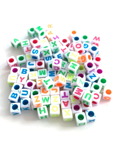 MIÇANGA PULSEIRA CUBO ALFABETO NEON - 20 GRAMAS
