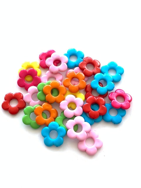 MIÇANGA PULSEIRA ARGOLA FLOR COLORIDA - 20 GRAMAS