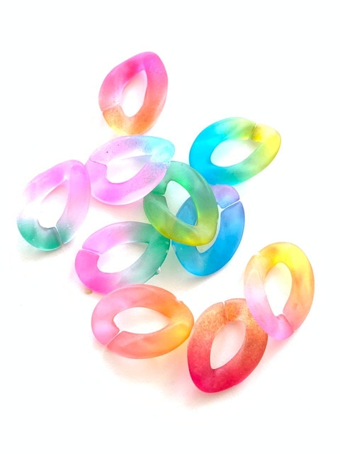 ELO PARA CORRENTE TIE DYE - 10 UNIDADES