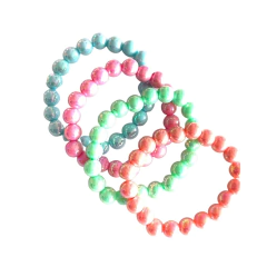 MIÇANGA PULSEIRA BOLA IRISADA ROSA - 8MM - 20 GRAMAS na internet