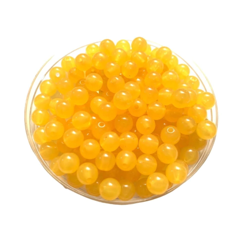 MIÇANGA TRANSLÚCIDA AMARELA - 10MM - 20 GRAMAS