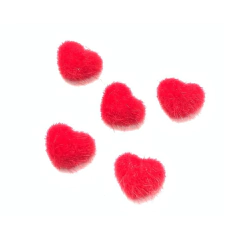 APLIQUE CORAÇÃO VELUDO MINI VERMELHO - 5 UNIDADES - P na internet