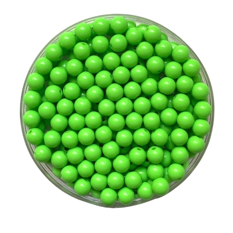 MIÇANGA PULSEIRA BOLA VERDE PISTACHE - 8MM - 20 GRAMAS
