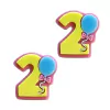 APLIQUE NÚMERO 2 (DOIS) - 2 UNIDADES