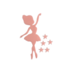 KIT BAILARINA ROSA ACRÍLICO ADL - 9CM - 6 PEÇAS