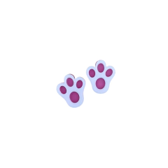 APLIQUE PATAS COELHO ROSA ACRÍLICO ADL - ENCANTOS DE PÁSCOA - 2,5CM - 2 UNIDADES