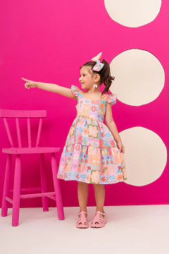 Vestido docinho florescer na internet