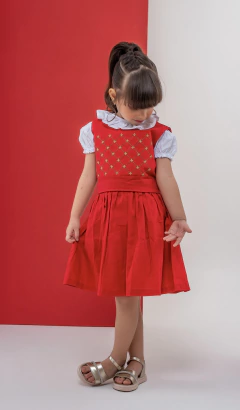 Vestido Louise vermelho na internet