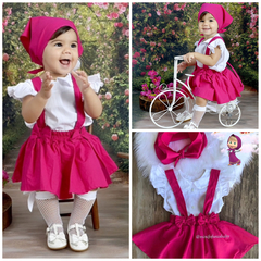 Salopete Masha + blusa + lenço - comprar online