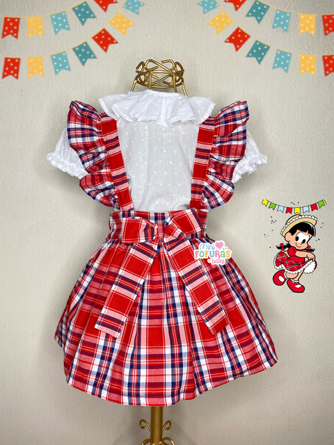 Salopete junino xadrez Amanda