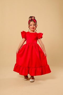 Image of Vestido mídi vermelho