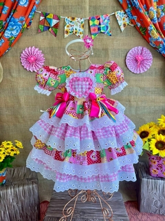 Imagem do Vestido junino Madalena rosa
