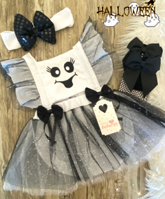 Romper Salopete fantasma Halloween tule