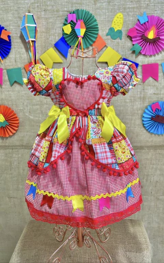 Vestido Heloise junino bandeirinhas