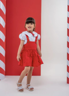 Salopete Dandara vermelha - loja online