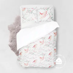 Set de cama plaza y media (REVERSIBLE BLANCO LISO PERCAL) (a pedido) - tienda online