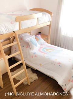 Acolchado cama plaza y media (REVERSIBLE BLANCO LISO PERCAL) (a pedido) - comprar online