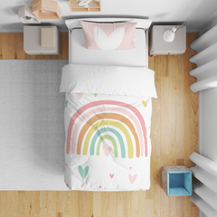 Set de cama plaza y media (REVERSIBLE BLANCO LISO PERCAL) (a pedido) - tienda online