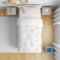 Acolchado cama plaza y media (REVERSIBLE BLANCO LISO PERCAL) (a pedido) - comprar online