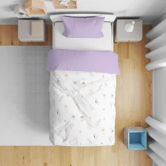 Acolchado cama plaza y media (REVERSIBLE BLANCO LISO PERCAL) (a pedido) - tienda online