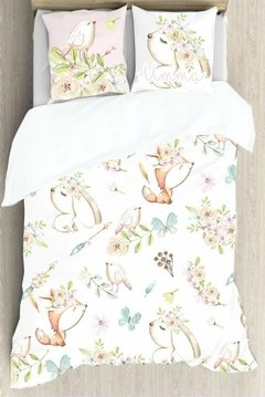 Acolchado cama dos plazas (REV. LISO BLANCO) (a pedido)