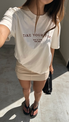 T-SHIRT TAKE YOUR OFF WHITE na internet