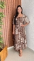 Vestido Midi Estampado Com Lastex Busto Crisconf