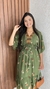 Vestido Longo Com Mangas Amplas Estampado Crisconf na internet