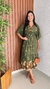 Vestido Longo Com Mangas Amplas Estampado Crisconf