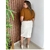 Saia Jeans Midi Plus Size Cintura Alta - comprar online