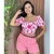 Short Curto Linho Fecho Em Ziper Com Cinto - comprar online