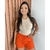 Short Feminino Linho Elastico No Coz - Crisconf-Vestuários e Acessórios