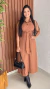 Vestido Longo No Viscolinho Com Amarração Fecho Botões - comprar online