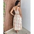 Conjunto Viscoline Estampado Saia Evasê Midi Cropped Com Bojo - comprar online