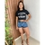 T.Shirt Cropped Gola Redonda Manga Curta na internet