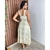 Conjunto Viscoline Estampado Saia Evasê Midi Cropped Com Bojo - Crisconf-Vestuários e Acessórios