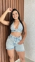 Bermuda Jeans Lia Com Brilho Barra Feita Crisconf - comprar online