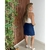 Saia Secretária Jeans Escuro Com Lycra Acompanha Cinto TNW - comprar online